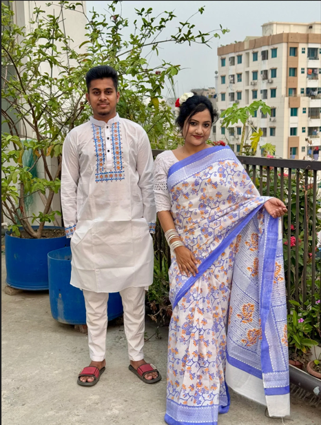 সাদা কাপল ড্রেস সেট