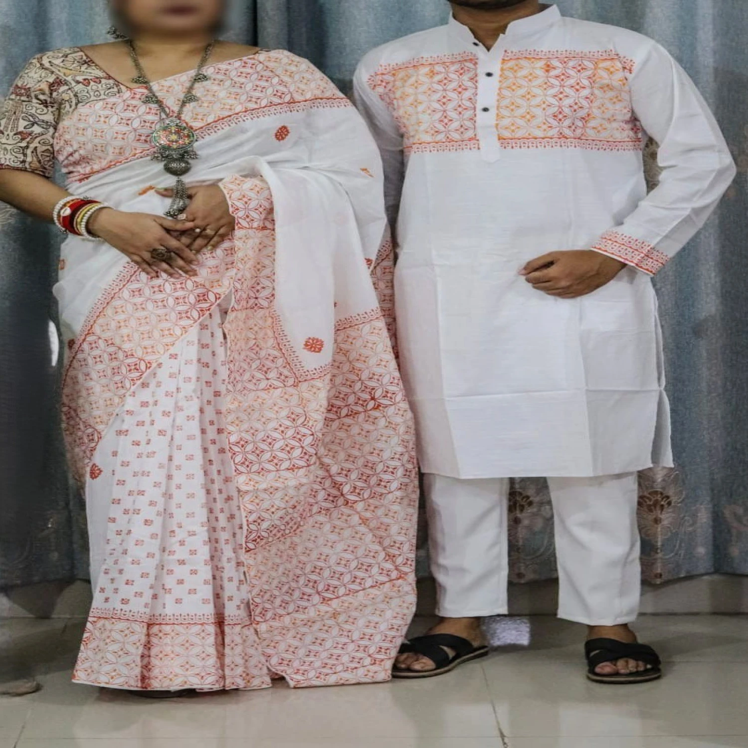 লাল-সাদা কাপল ড্রেস কালেকশন