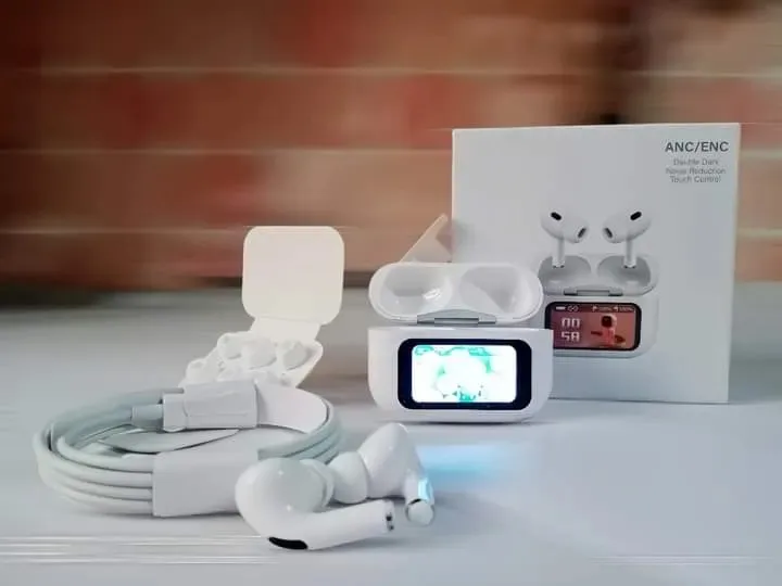 E9 Pro Touch AirPods with LED Display (ANC & ENC Supported)