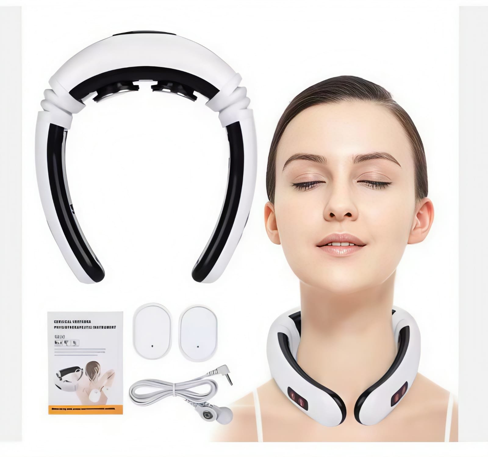 Cheap Neck and Shoulder Massager With Electrode Pads Smart Cervical Spine Care Massage Machine Electric Pulse Massage